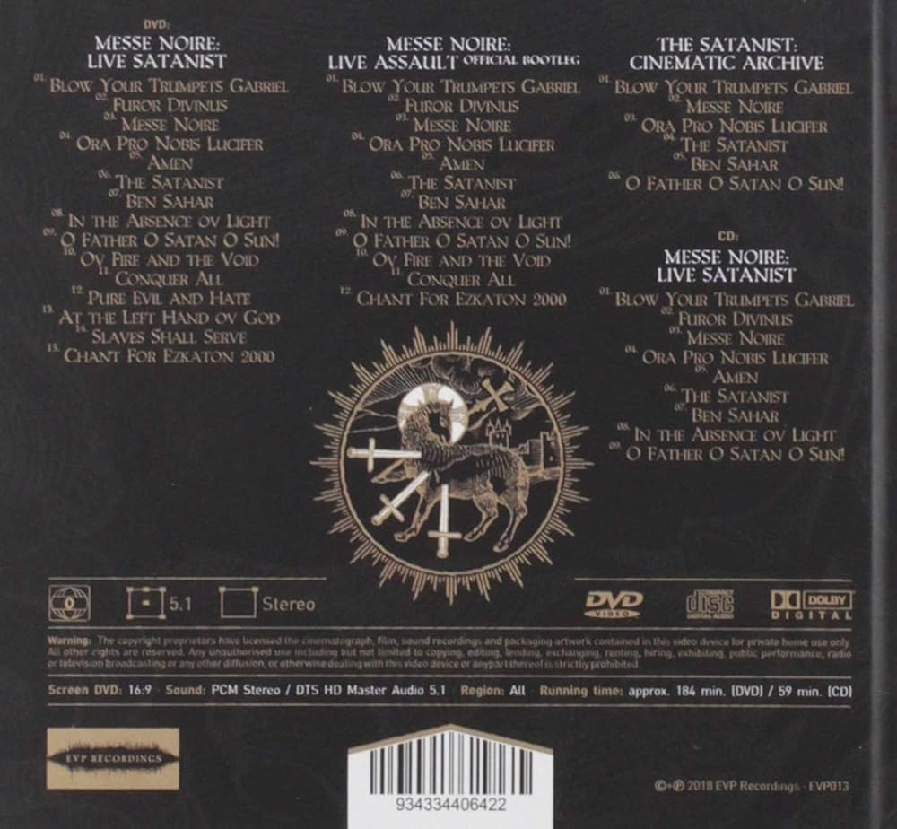 洋楽 Messe Noire Live Asatru DVD Amazon.co.jp: Messe Noire: Live Satanist (Deluxe Digibook